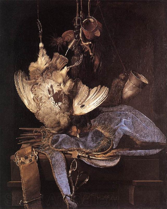Willem van Still-Life with Hunting Equipment and Dead Birds Spain oil painting art